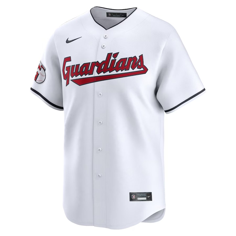 Men's Cleveland Guardians #38 Steven Kwan Nike White Home Limited Player Jersey
