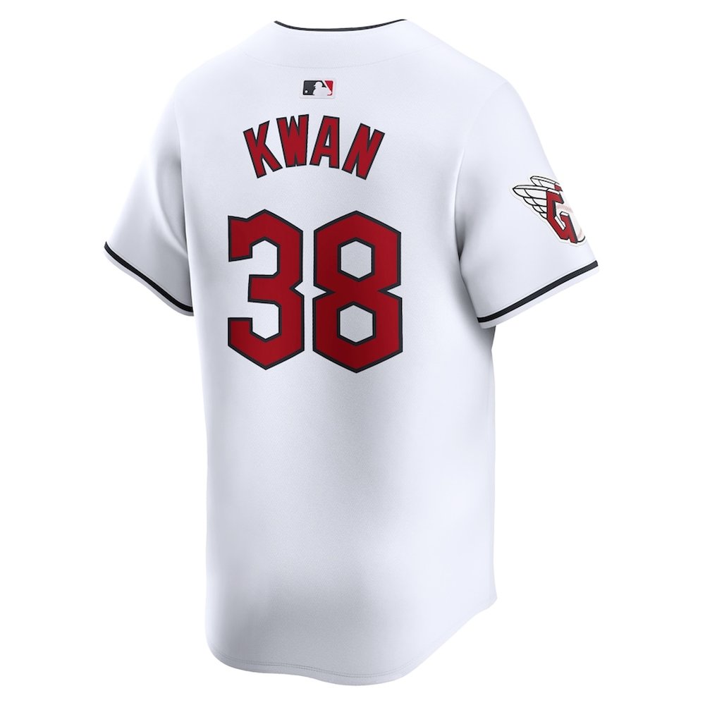 Men's Cleveland Guardians #38 Steven Kwan Nike White Home Limited Player Jersey
