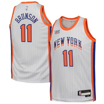 Youth New York Knicks Jalen Brunson White 2024/25 Swingman Player Jersey - City Edition Youth New York Knicks Jalen Brunson White 2024/25 Swingman Player Jersey - City Edition