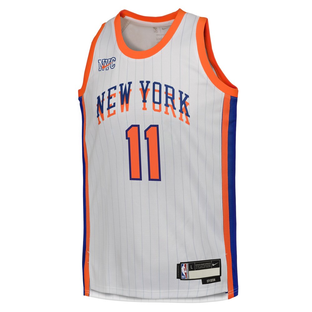 Youth New York Knicks Jalen Brunson White 2024/25 Swingman Player Jersey - City Edition