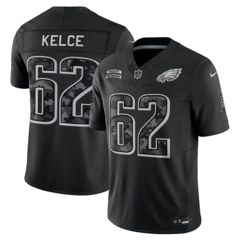 Men's Philadelphia Eagles #62 Jason Kelce Nike Black 2026 Salute to Service Vapor F.U.S.E. Limited Jersey Men's Philadelphia Eagles #62 Jason Kelce Nike Black 2026 Salute to Service Vapor F.U.S.E. Limited Jersey