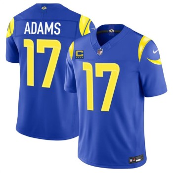 Men's Los Angeles Rams #17 Davante Adams Royal 2026 4-Star C Patch Vapor F.U.S.E. Limited Jersey