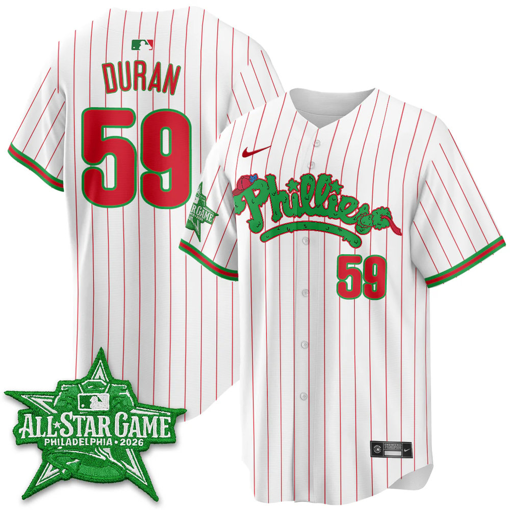 Youth Philadelphia Phillies #59 Jhoan Duran White 2026 MLB All-Star Jersey