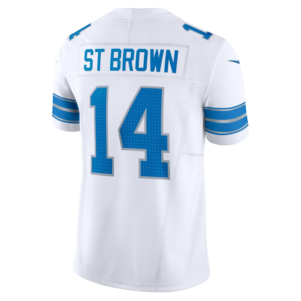 Men's Detroit Lions #14 Amon-Ra St. Brown White Vapor F.U.S.E. Limited Jersey