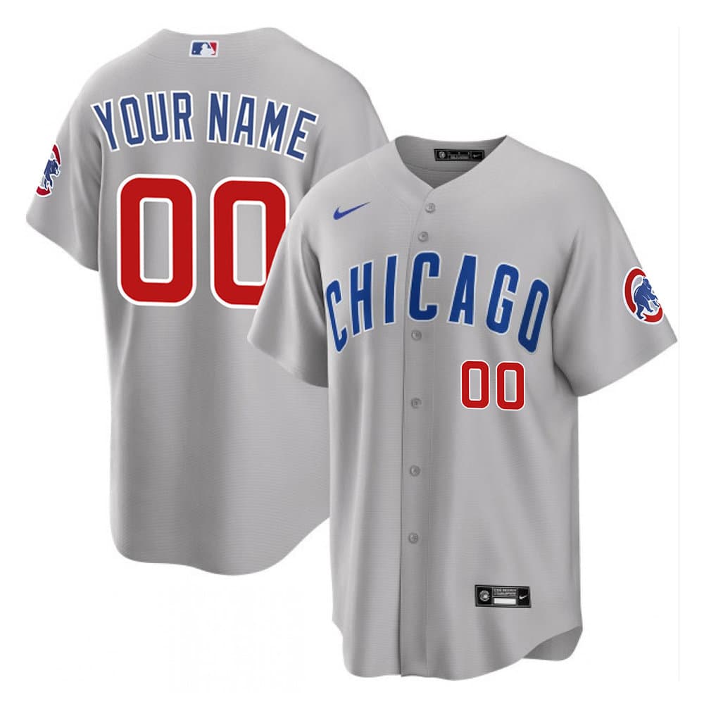 Youth Chicago Cubs Grey Cool Base Stitched Baseball Custom Jersey Youth Chicago Cubs Grey Cool Base Stitched Baseball Custom Jersey