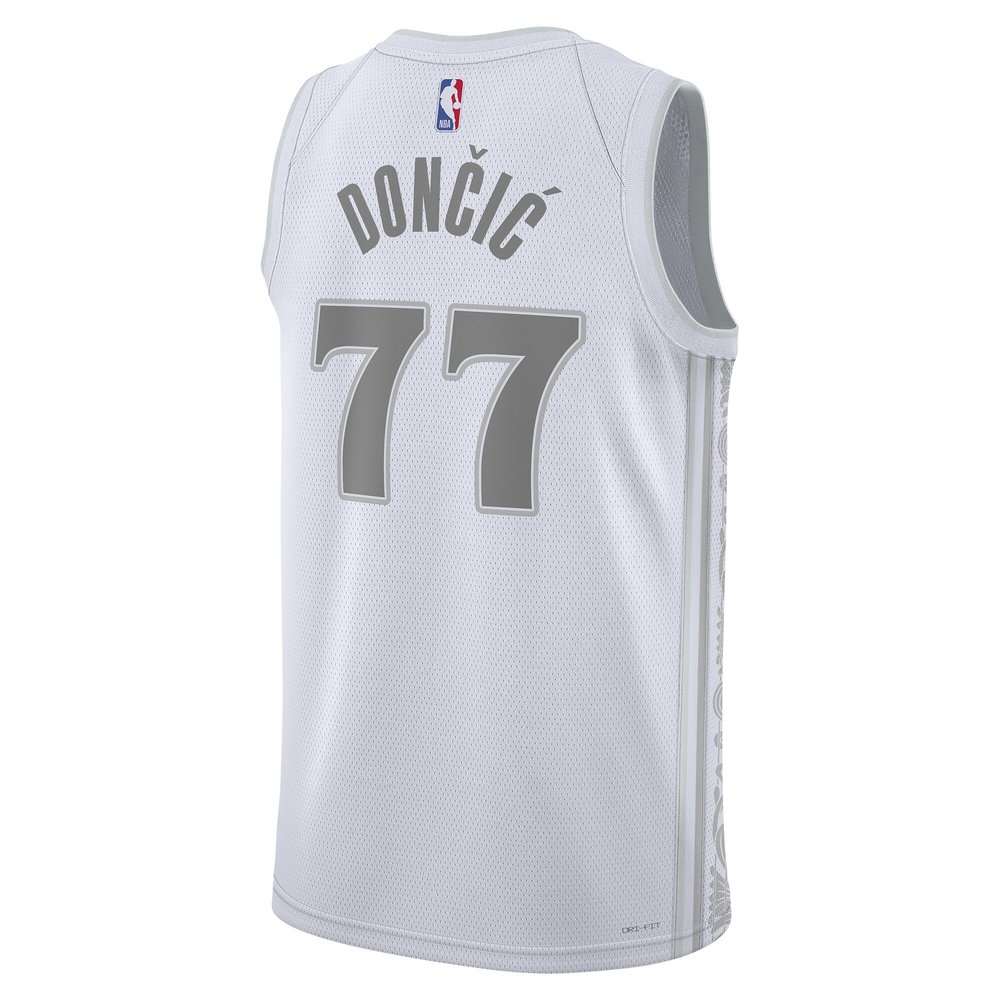 Youth Dallas Mavericks #77 Luka Doncic White 2024/25 Swingman Player City Edition Jersey Youth Dallas Mavericks #77 Luka Doncic White 2024/25 Swingman Player City Edition Jersey