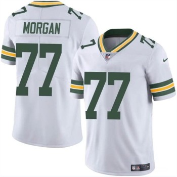 Youth Green Bay Packers #77 Jordan Morgan White 2024 Draft Vapor Untouchable Stitched Jersey Youth Green Bay Packers #77 Jordan Morgan White 2024 Draft Vapor Untouchable Stitched Jersey