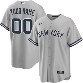 Youth New York Yankees Gray Road Baseball Custom Jersey