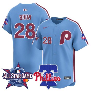Youth Philadelphia Phillies #28 Alec Bohm Light Blue 2026 MLB All-Star Jersey