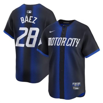 Youth Detroit Tigers #28 Javier Baez 2024 Navy City Connect Cool Base Limited Stitched Baseball Jersey Youth Detroit Tigers #28 Javier Baez 2024 Navy City Connect Cool Base Limited Stitched Baseball Jersey