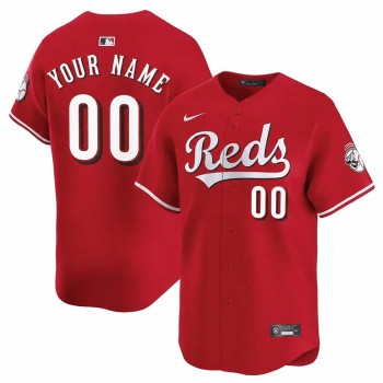 Youth Cincinnati Reds Red Home Limited Custom Jersey Youth Cincinnati Reds Red Home Limited Custom Jersey