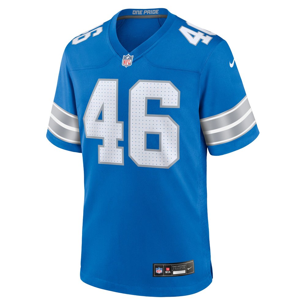Men's Detroit Lions Jack Campbell Blue Game Jersey Men's Detroit Lions Jack Campbell Blue Game Jersey