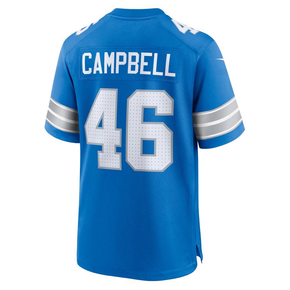 Men's Detroit Lions Jack Campbell Blue Game Jersey Men's Detroit Lions Jack Campbell Blue Game Jersey