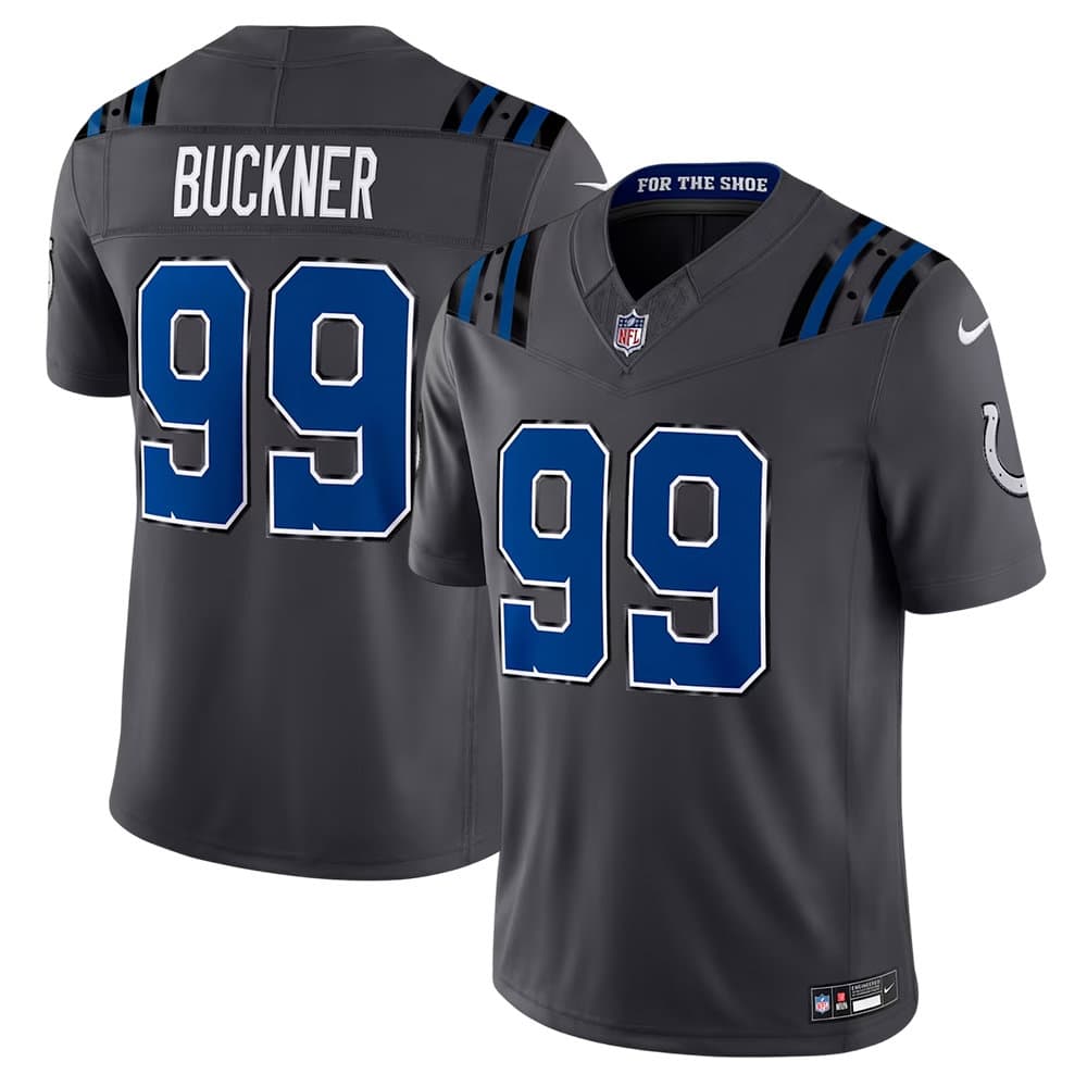 Youth Indianapolis Colts #99 DeForest Buckner Charcoal 2026 Rivalries Collection Vapor F.U.S.E. Limited Jersey