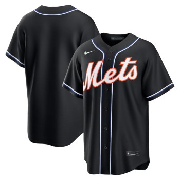 Youth New York Mets Fashion Replica Black Out Jersey