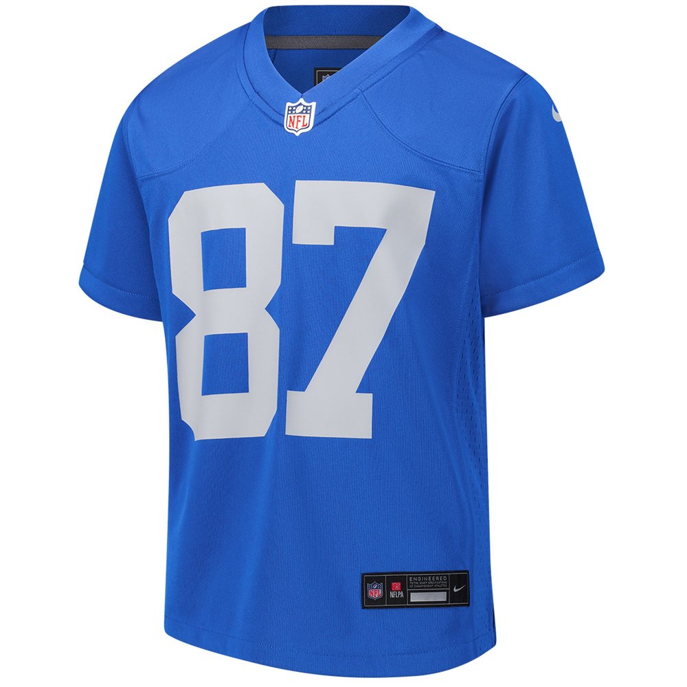 Youth Detroit Lions #87 Sam LaPorta Blue Alternate Game Jersey Youth Detroit Lions #87 Sam LaPorta Blue Alternate Game Jersey