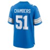 Men's Detroit Lions Steele Chambers  Blue Game Jersey