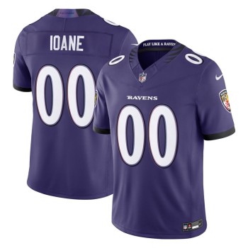 Men's Baltimore Ravens #71 Olaivavega Ioane Purple 2026 NFL Draft Game Jersey