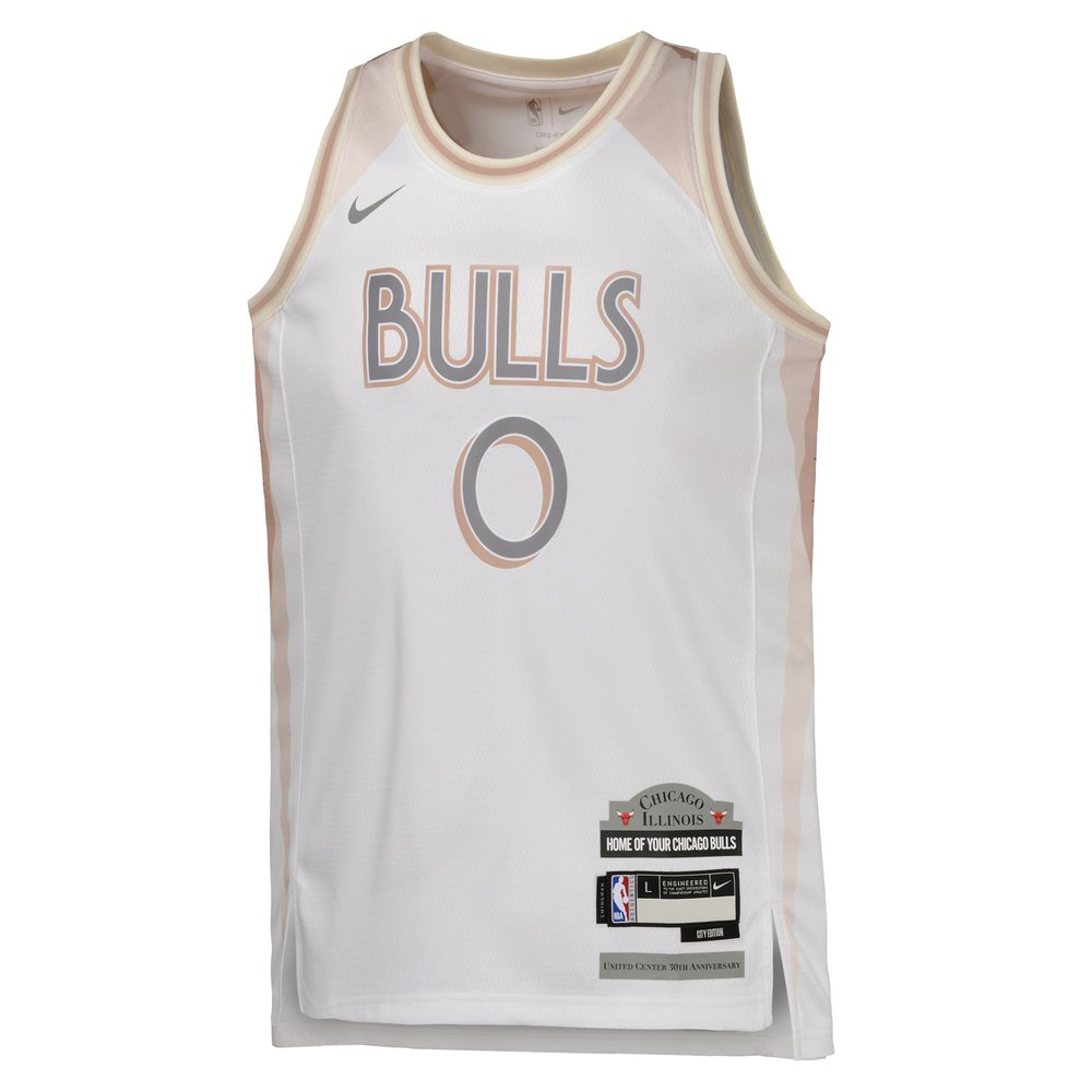 Youth Chicago Bulls Coby White White 2024/25 Swingman Player Jersey - City Edition