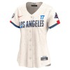Women's Los Angeles Dodgers #17 Shohei Ohtani Cream 2024 World Series Champions City Connect Limited Player Jersey