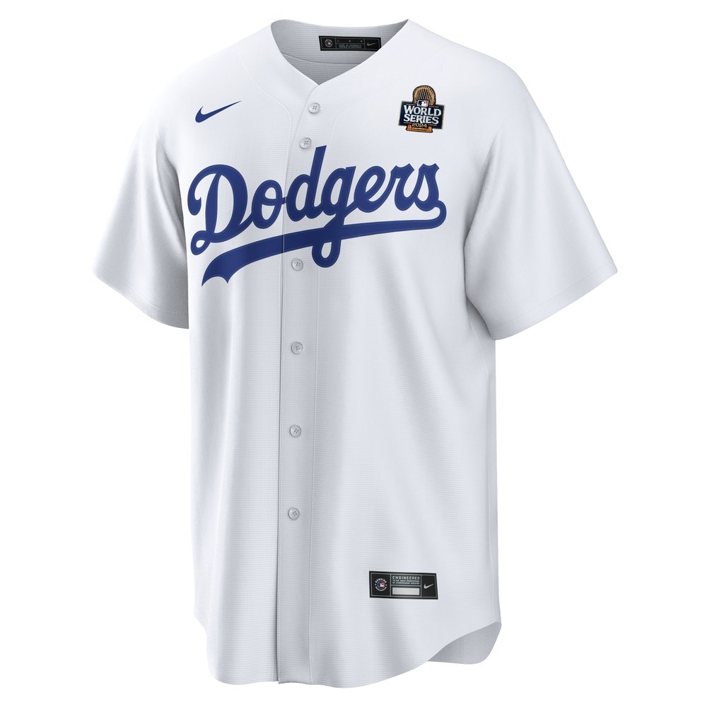 Men's Los Angeles Dodgers  White 2024 World Series Big & Tall Replica Jersey