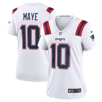 Women's New England Patriots #10 Drake Maye 2024 Draft White Stitched Jersey(Run Small) Women's New England Patriots #10 Drake Maye 2024 Draft White Stitched Jersey(Run Small)