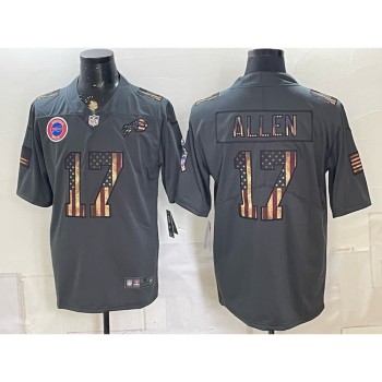 Youth Buffalo Bills #17 Josh Allen Grey USA Flag Vapor Limited Jersey