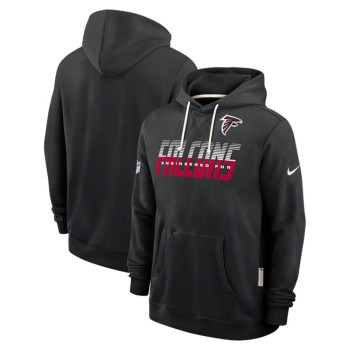 Men's Atlanta Falcons Black Sideline Standard Issue Top Prospect Dri-FIT Hoodie