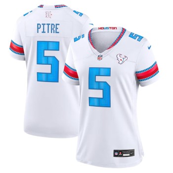 Women's Houston Texans #5 Jalen Pitre White 2026 Rivalries Collection Game Jersey
